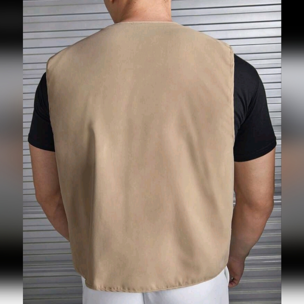 Brand new, men's tactical pocket vest tan color size s - Picture 4 of 4